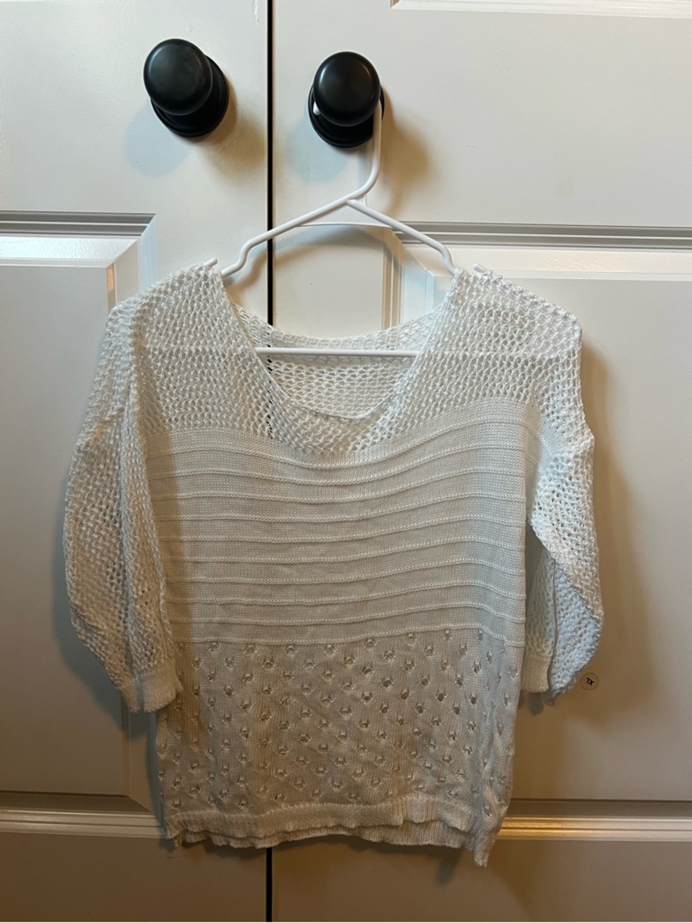 White see-through top